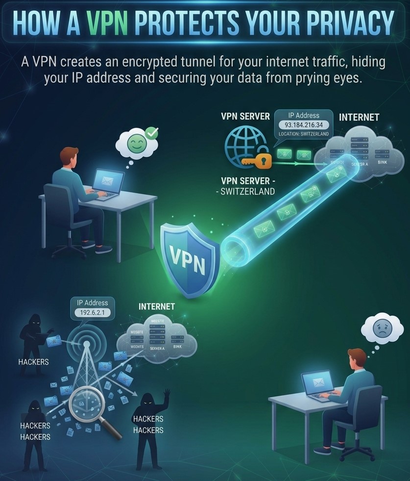 How does a VPN protect your privacy